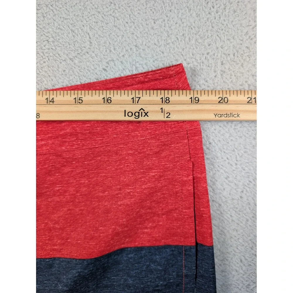Travis Mathew Mens Board Shorts Red Blue White Floral USA Patch 77382-00 Size 36
